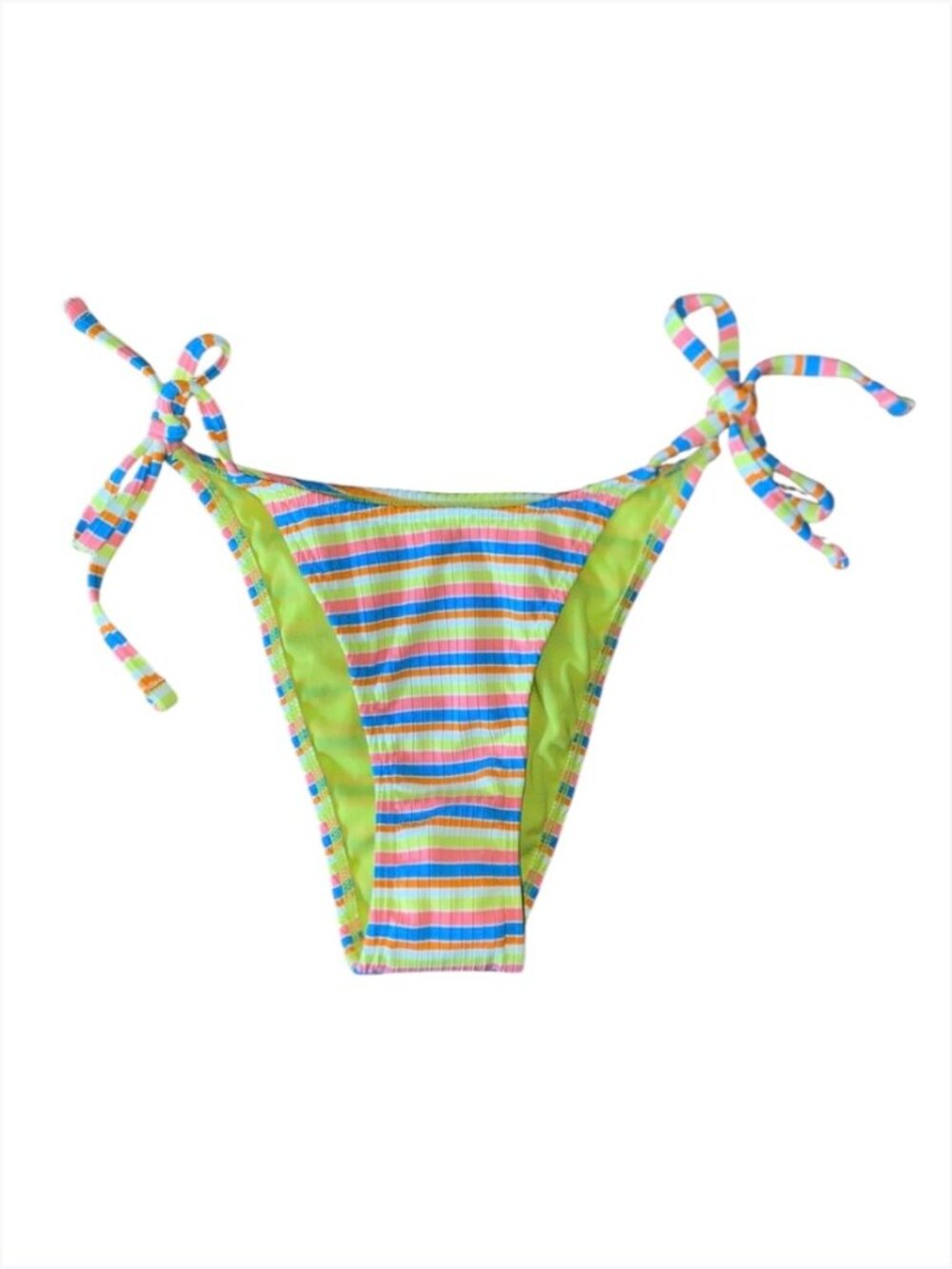 Wild Fable Women's Multicolor Striped Side Tie Bikini Swim Bottoms, XS